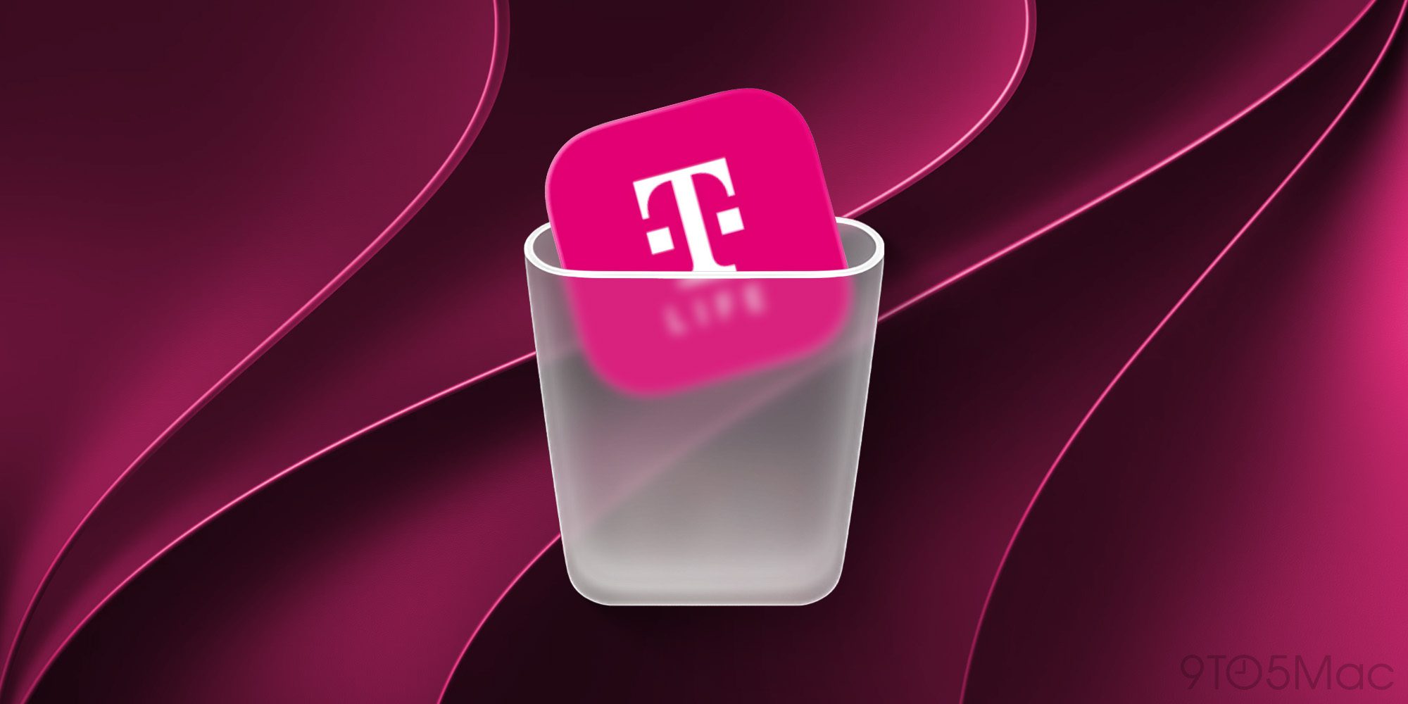 T-Mobile app icon in Trash